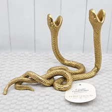 Threshold Gold Snakes Candleholder Halloween Target Intertwined Aluminum NWT