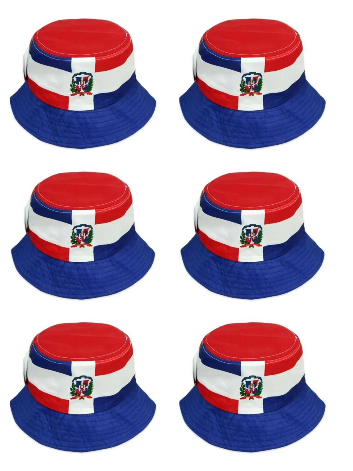 Pack 6 PCS Country Flag Bucket Hat Packable Fashion Sun Cap Flag Fisherman Hat