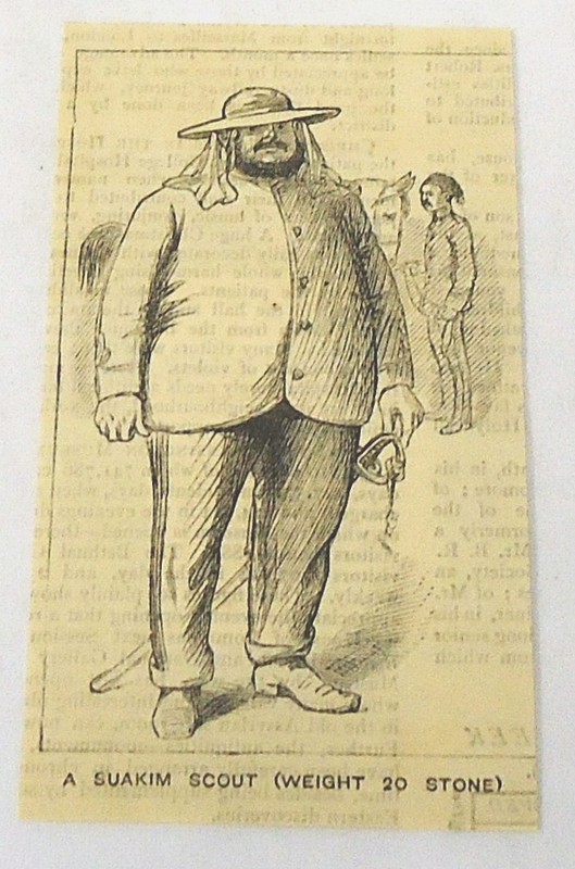 1884 magazine engraving~ A SUAKIM SCOUT ~ Sudan