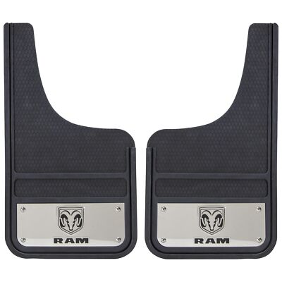 PLASTICOLOR Ram Heavy Duty Front 12 X 23 Mud Guards, 12'' x 23'' Front Mud Guar...