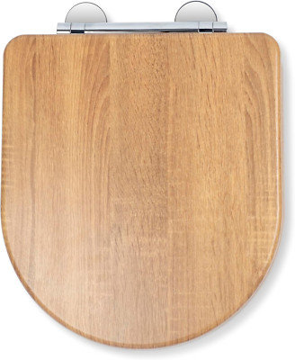 Croydex Levico Flexi-Fix D Form WC-Sitz Softclose - Schnellverschlussknopf f