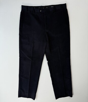 Zanella Men s 34 (36x29) Todd Corduroy Pants Italy Modern Black Preppy Designer