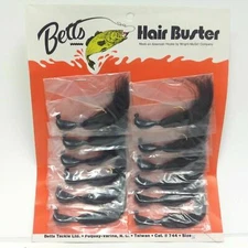 Betts Hair Buster Bass Jig Fishing Lures 12 Pc Dealer Card Black 1/2oz