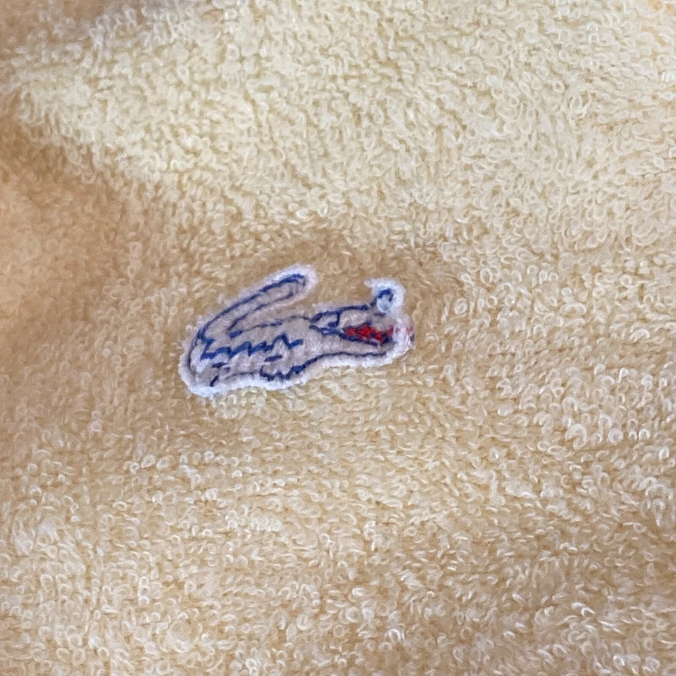 De colección Años 80 Izod Lacoste Bebé Dormitorio Recién Nacido a 11 lb Amarillo Infantil 1 pieza Terry PJ Foto 2 de 4