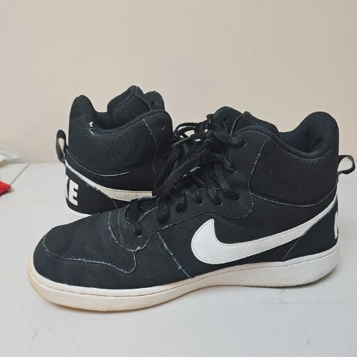 Nike court borough mid black white clearance