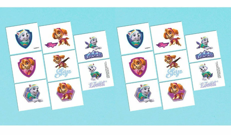 Paw Patrol Pink Girls Temporary Tattoos Birthday Party Favors Supplies ~ 2 Sheet - Image 2 of 4