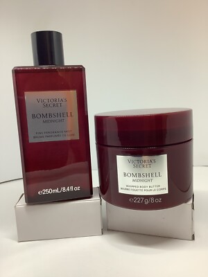 Victoria s Secret Bombshell  MIDNIGHT  Body Butter & Fragrance Mist 2 Pack!!