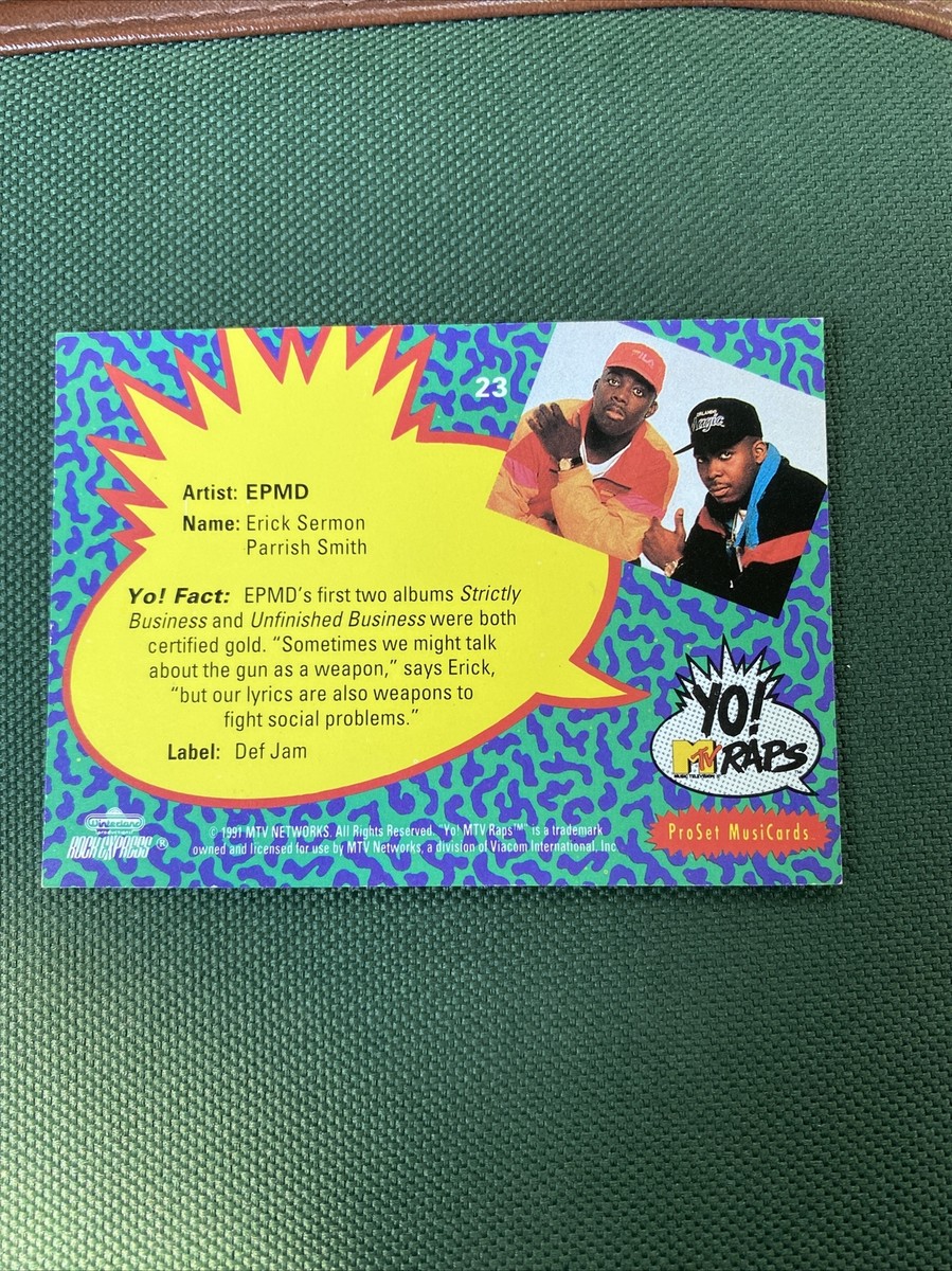1991 Yo MTV Raps #23 EPMD music trading card | eBay