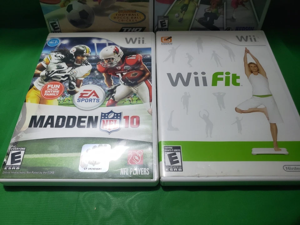 Lot Of 4 Nintendo Wii Games Big Beach Sports, Deca Sports, Madden 10, Wii Fit  - Image 2 of 4