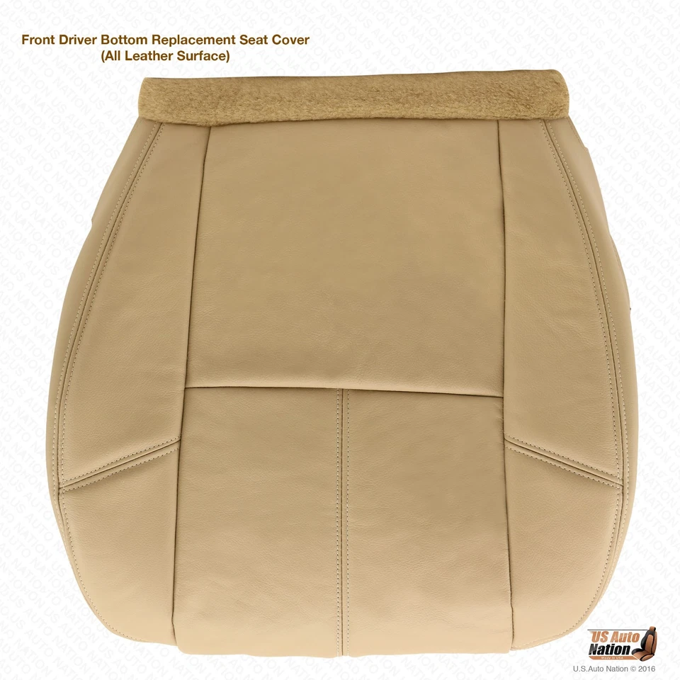 2007 2008 2009 年 2010 年 GMC Sierra 3500HD 司机侧底皮革座椅套棕褐色 — 第 2/4 张图片