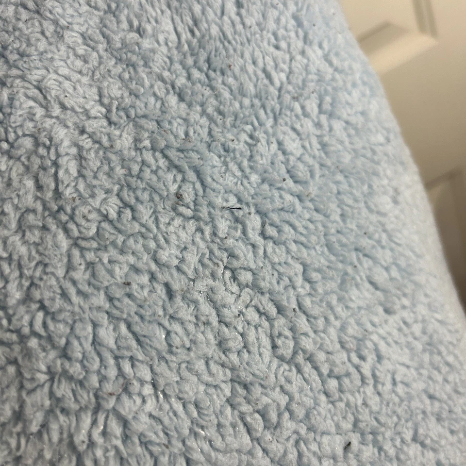 Daddy Loves Me Cachorro Perro Azul Bebé Manta Marrón Blanco Sherpa Lovey Foto 4 de 4