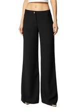 NWT VERSACE JEANS COUTURE BLACK WIDE-LEG TROUSERS 75HAA110 N0230