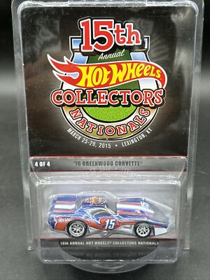 2015 Hot Wheels BLUE 76 GREENWOOD CORVETTE 15th Nationals Finale Car 00667/01200
