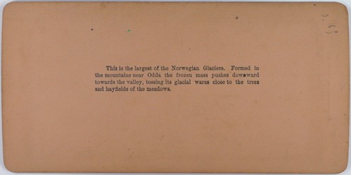 Norway.Norvège.Norge.Buerbrae Glacier.Photo Stereo Keystone View by Singley 1896 - Bild 2 von 2
