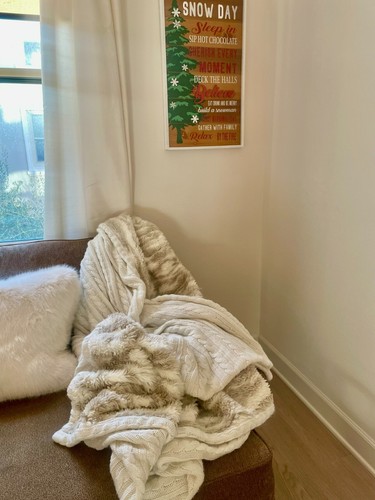 FAUX FUR CABLE THROW 54 X 60 ARHAUS FABULOUS FURS CRATE & BARREL CB2 NORDSTROM - Afbeelding 6 van 6