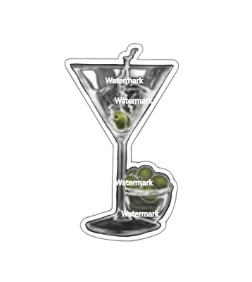 Dry Martini Sticker Decal Cocktail