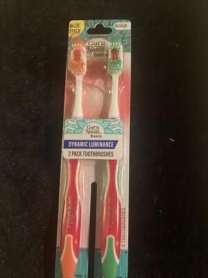 Nanda Basics dental guru luminance dynamic toothbrush 2pk brand new medium