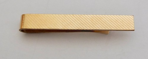 Vintage Walter E. Hayward 14 carati oro pieno fermacravatta clip chiusura in scatola Saks 5th Ave - Foto 4 di 12