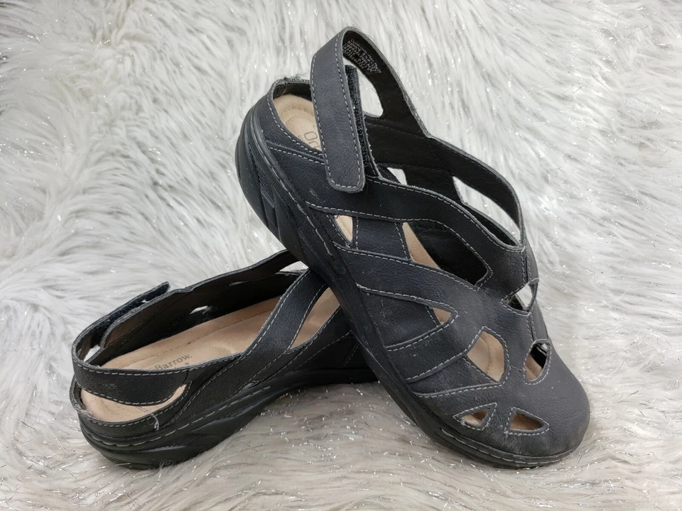 Повседневные удобные туфли на плоской подошве CROFT & BARROW Braelin черная кожа размер 9 - Изображение 3 из 4