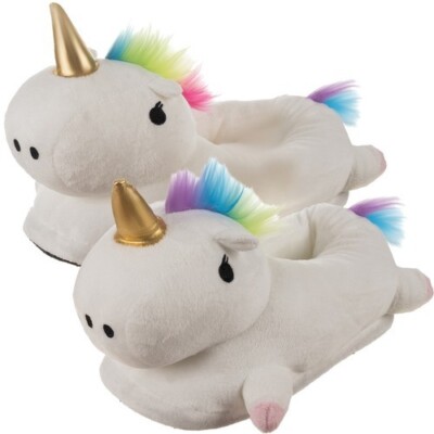 Tier Hausschuhe Einhorn Schuhe Unicorn Pantoffeln Flauschig Rutschfest PREMIUM