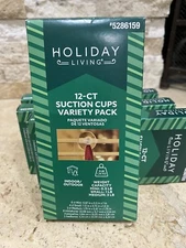 New Holiday Living 12 Count Suction Cup Variety Pack 5286159 All Purpose Xmas