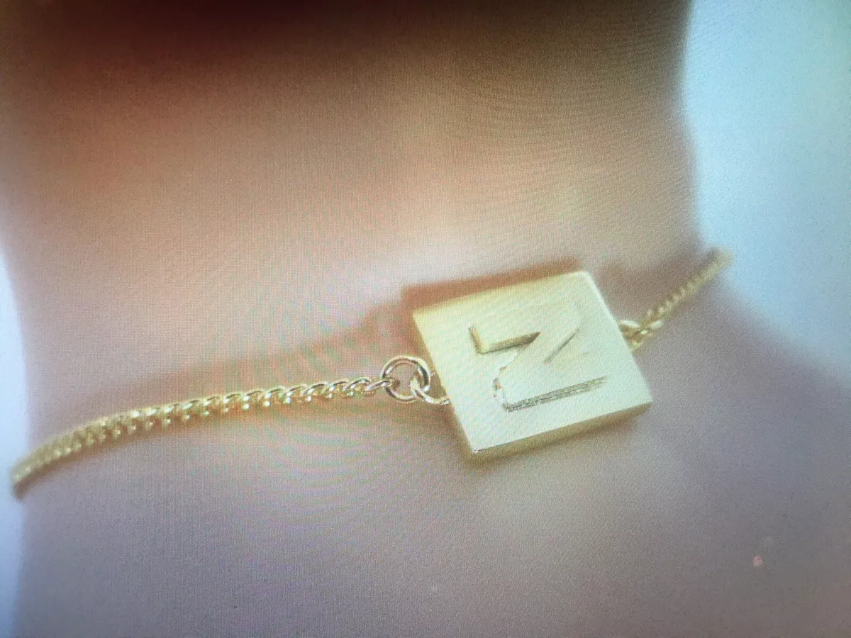 New Signed Celine Paris Alphabet Letter N Bracelet