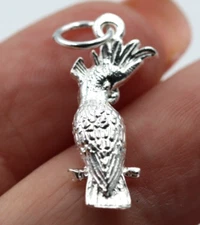 Kaedesigns Genuine Sterling Silver 925 Parrot Cockatoo Pendant Charm -Free Post