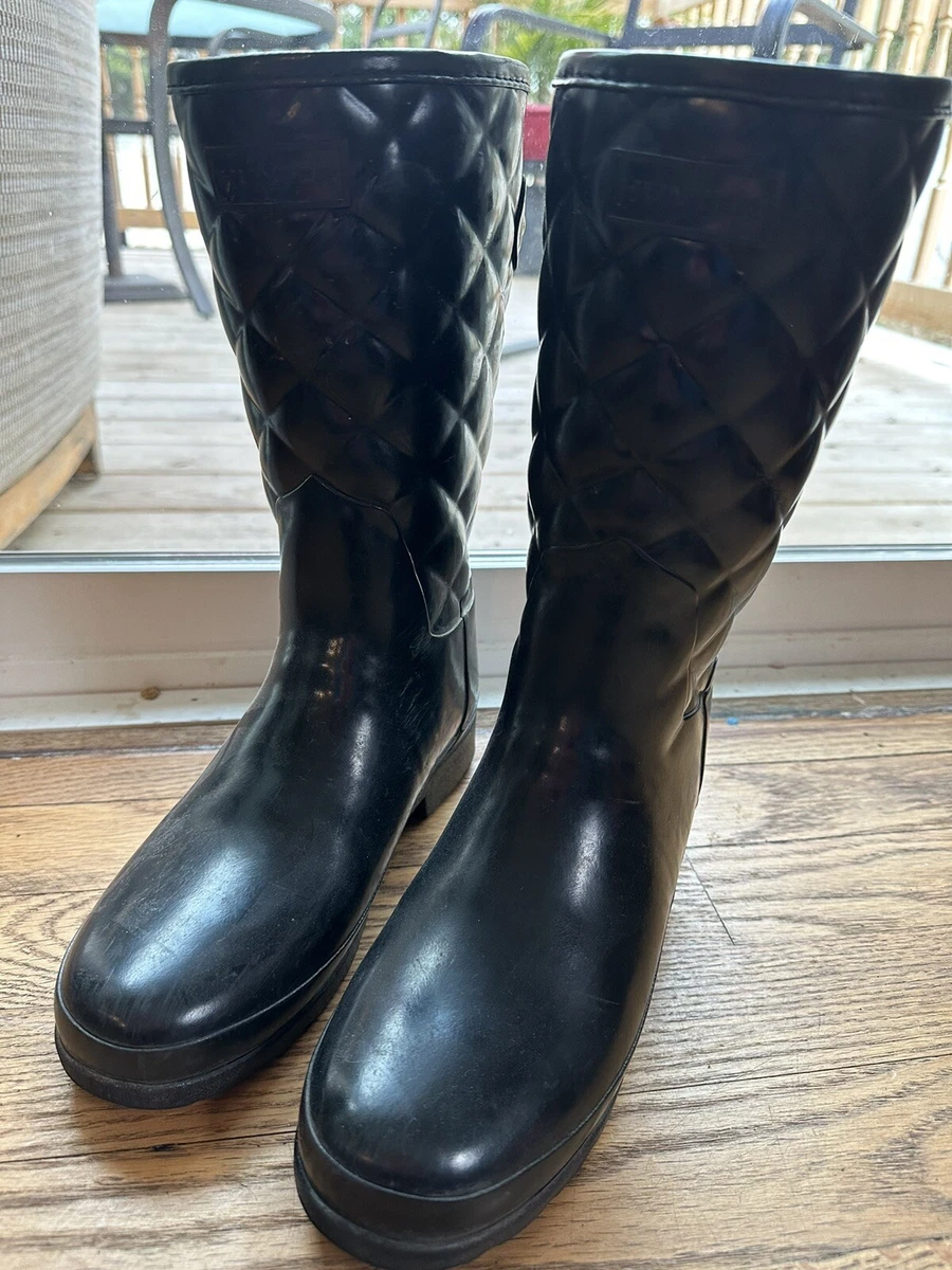 Hunter quilted wellington boots cheap