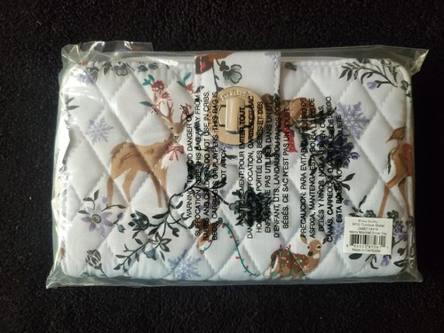 VERA BRADLEY Factory Style RFID Turnlock Wallet MERRY MISCHIEF SNOW DAY, NWT - Picture 6 of 7