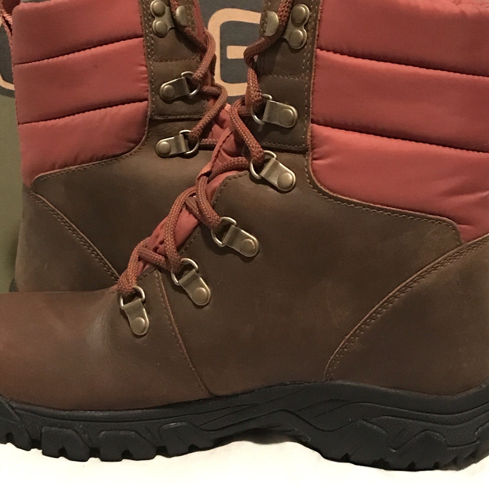 Stivali impermeabili Greta NEW KEEN donna taglia 7 M 1023605 cocco tostato legno rosso