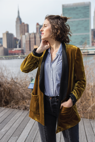 A672 ZARA JACKET VELVET TUXEDO MULBERRY GOLD MUSTARD SILK BLAZER COAT LARGE - L - Picture 11 of 18