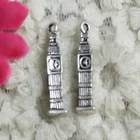 Free Ship 50 Pcs Antique Silver Big Ben Charms Pendant 25X5MM H-1156