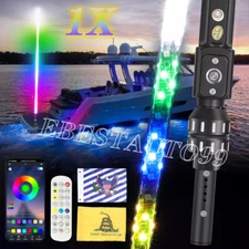 Led whip boat stern light RGB plug and play 3ft NavLIGHT SHOW For Marine/Yacht