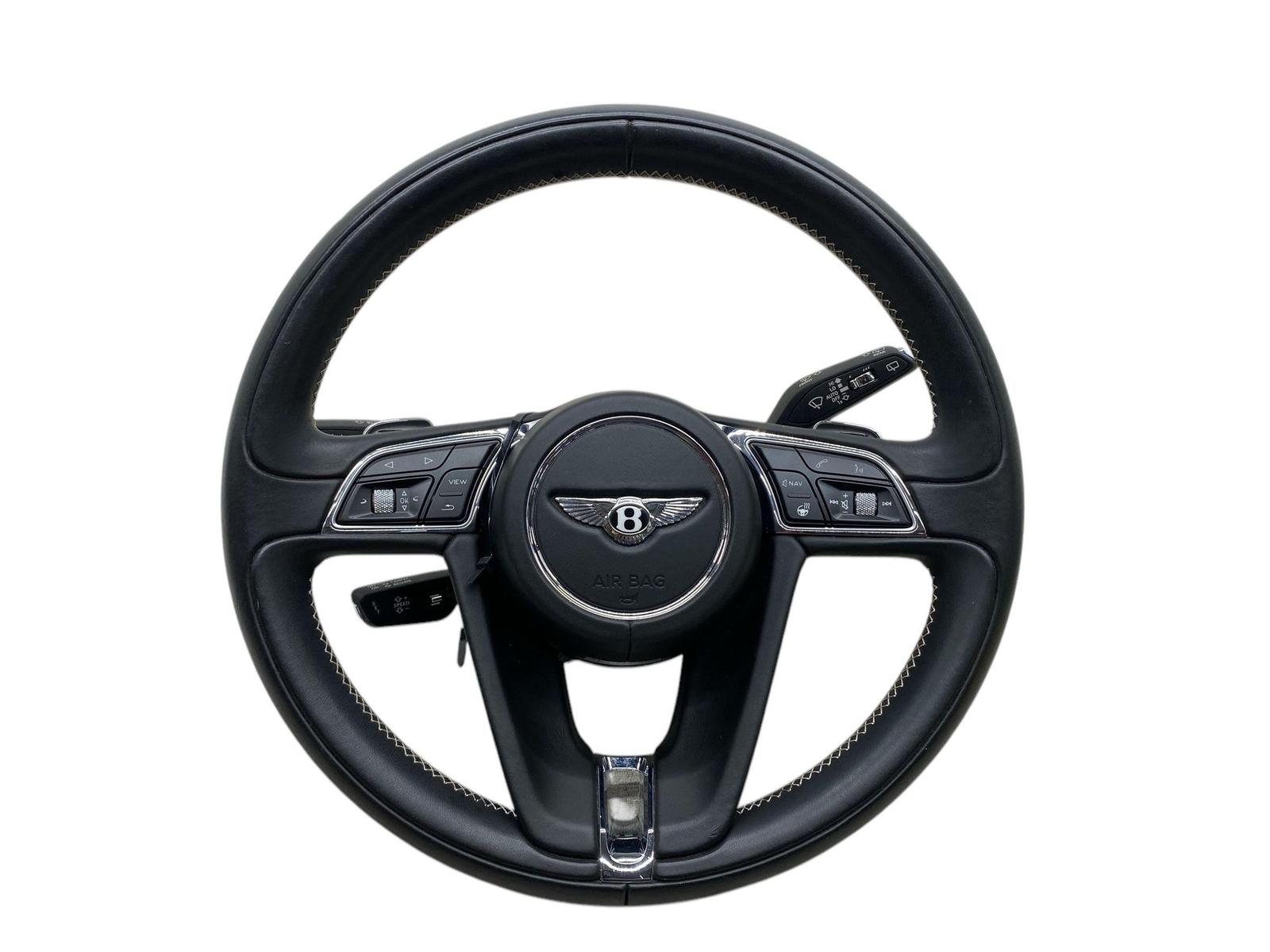 2016-2020 BENTLEY BENTAYGA OEM STEERING WHEEL W/ AIRBAG CLOCKSPRING COMBO SWITCH