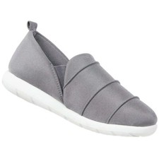 Zenz Women's Slip-On Serenity Pintuck Design Satin, Ash, Size 6 A95H42-ASH6