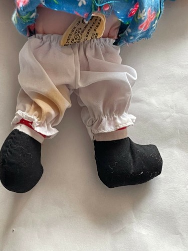 8" Raggedy Ann Rag Doll plush Toy Blue Flower Dress I Love You Heart Applause - Picture 3 of 6