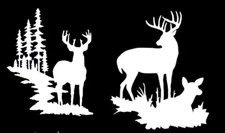 2 Pack Deer Buck Doe Vinyl Decal Car Truck Window Tablet Tumbler Laptop Notebook