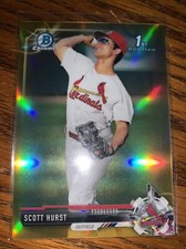 2017 Bowman Chrome 1st Gold Refractor Scott Hurst 49/50 St. Louis Cardinals