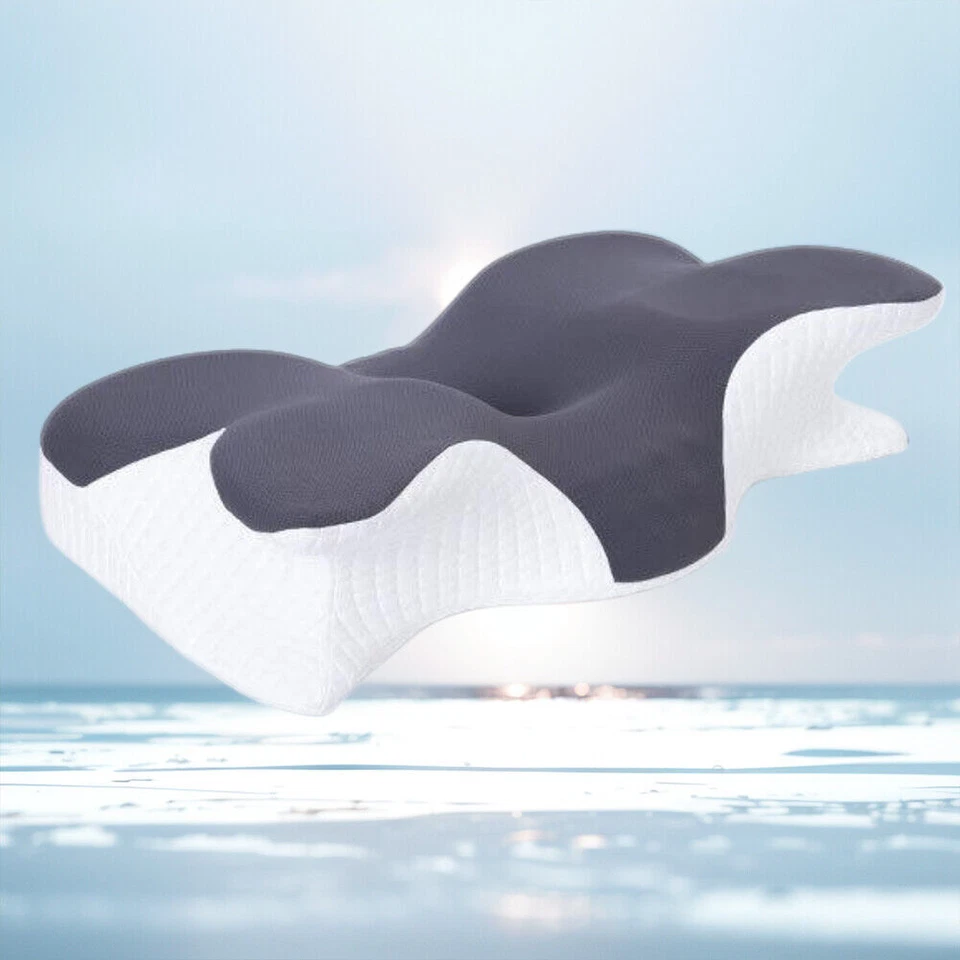 Almohadas ergonómicas de apoyo para el cuello Almohada de espuma viscoelástica cervical para aliviar el dolor de cuello Foto 2 de 4