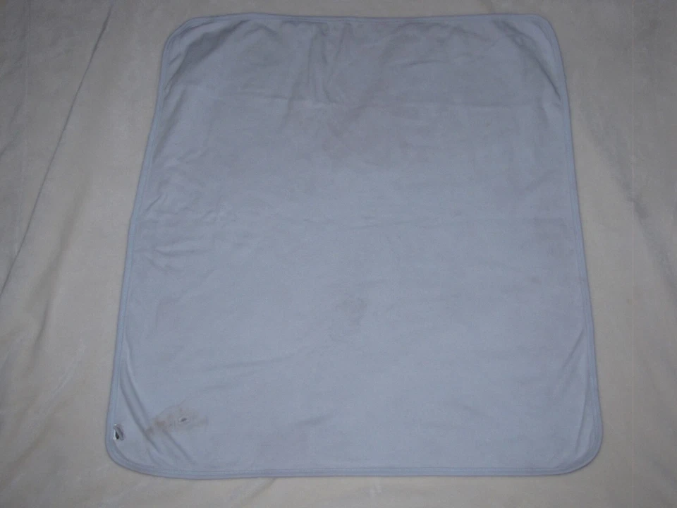 Manta bebé surfista tropical azul marino antigua de algodón DEFECTUOSA Foto 4 de 4