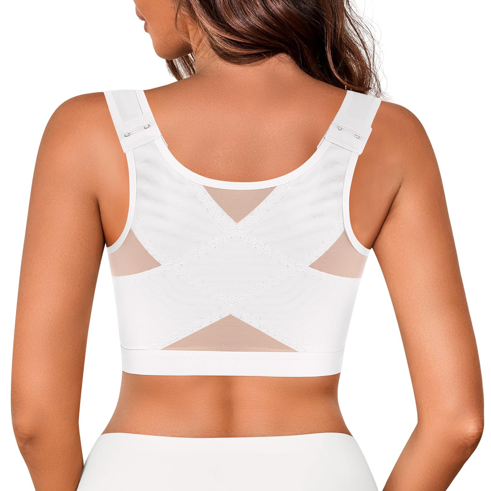 J-pone Posture Corrector Bra Front Closure Bras for Women Full Coverage Bra W...