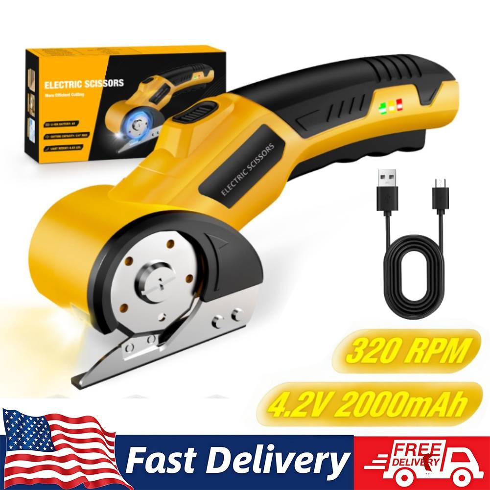 Cordless Electric Scissors, 4V Cardboard Cutter,Box Cutter Fabric Scissor Cutter