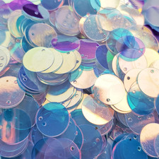 Flat round Sequin Paillettes Iridescent Transparent Loose Sequins Crystal Irides