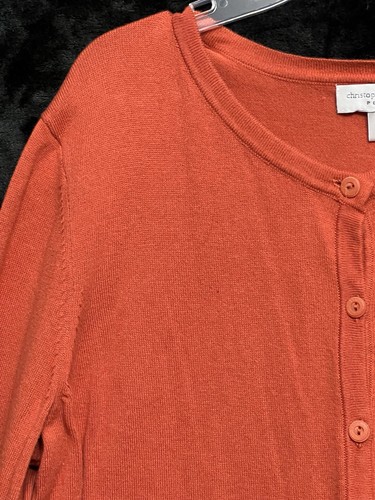 Christopher Banks Damen Strickjacke rostorange Knopfleiste Gr. Petite XL - Bild 3 von 9