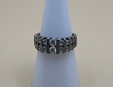 Vintage 925 Sterling Silver CZ Ring / Size 7