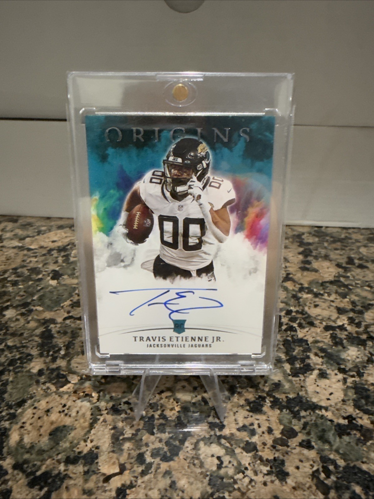 2021 Panini Origins - Rookie Autographs Travis Etienne #RA-TE Jaguars On Card
