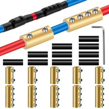 10PCS 6-10AWG 6 8 10 Gauge Wire Connector 2 4-Nut Kit, 10, 6AWG-80Amp-2 4Nuts