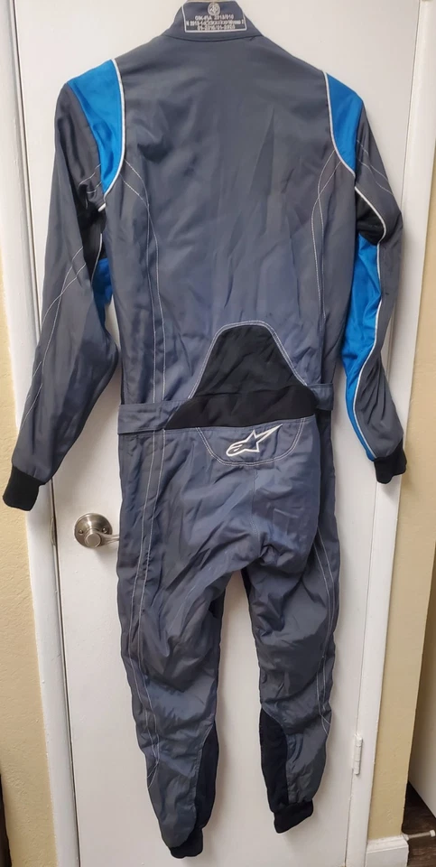Traje de kart de carreras Alpinestars KMX-9 gris/azul talla 36 CIK-FIA # KP14308  Foto 2 de 4