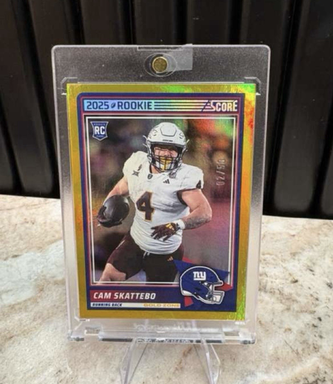 Cam Skattebo 2025 Score #1 Gold Zone /50 Price Guide - Sports Card Investor
