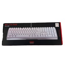 Cherry XTRFY MX 3.0S RGB Full-Size Mechanical Gaming Keyboard, White, Brand New